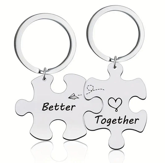 Celebrate Togetherness with ‘Better Together’ Puzzle Piece Keychain Set