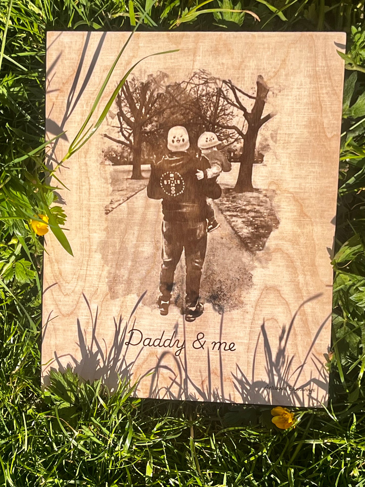 Custom Laser-Engraved Wood Photo Art | Personalised Portrait & Family Picture Plaques | High-Quality Plywood | Unique Gift