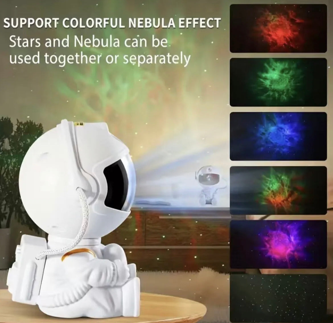 Astronaut Starry Galaxy Projector | Night Light Lamp | Space Nebula Star Projector W/Remote