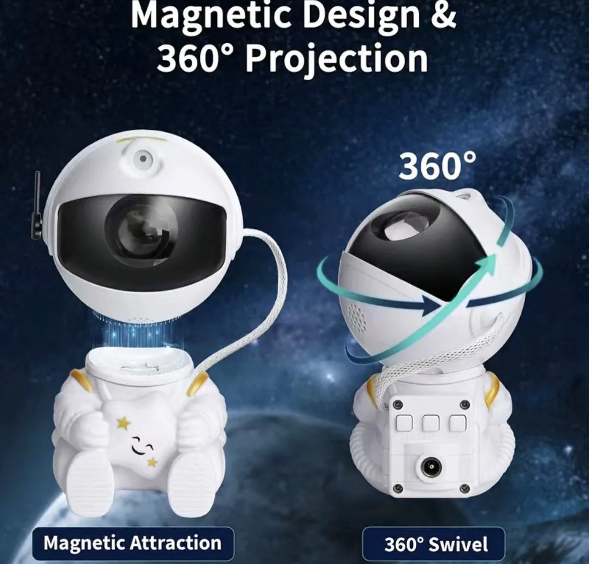 Astronaut Starry Galaxy Projector | Night Light Lamp | Space Nebula Star Projector W/Remote