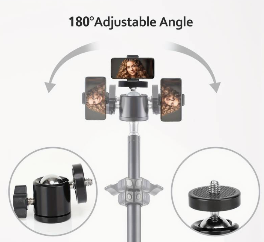 Lightweight Phone Tripod | Extendable | Gimbal Head | Pan-Handle | Phone Holder